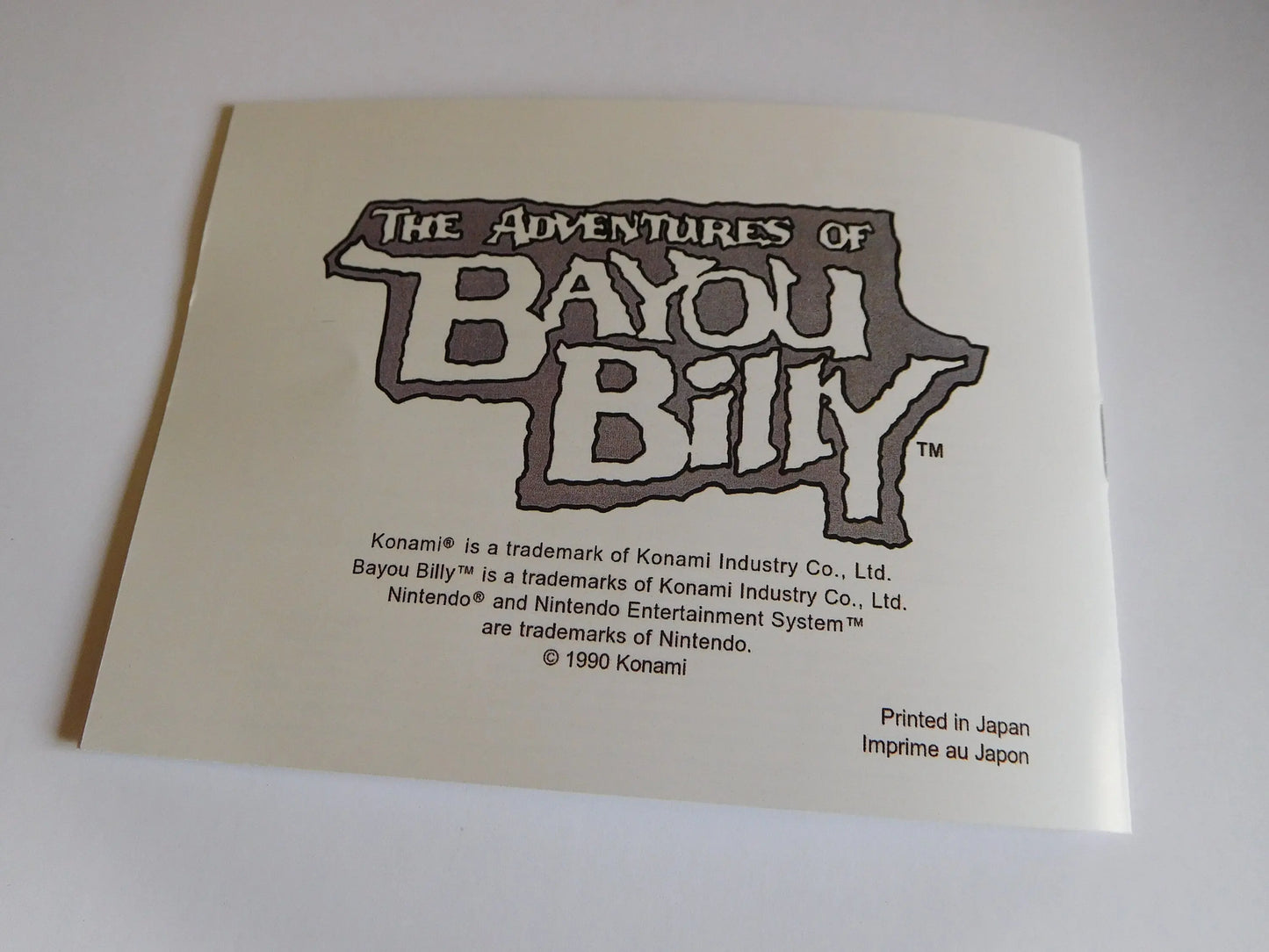 Notice The Adventures of Bayou Billy NES - Français - - RGUNIVERSE STORE