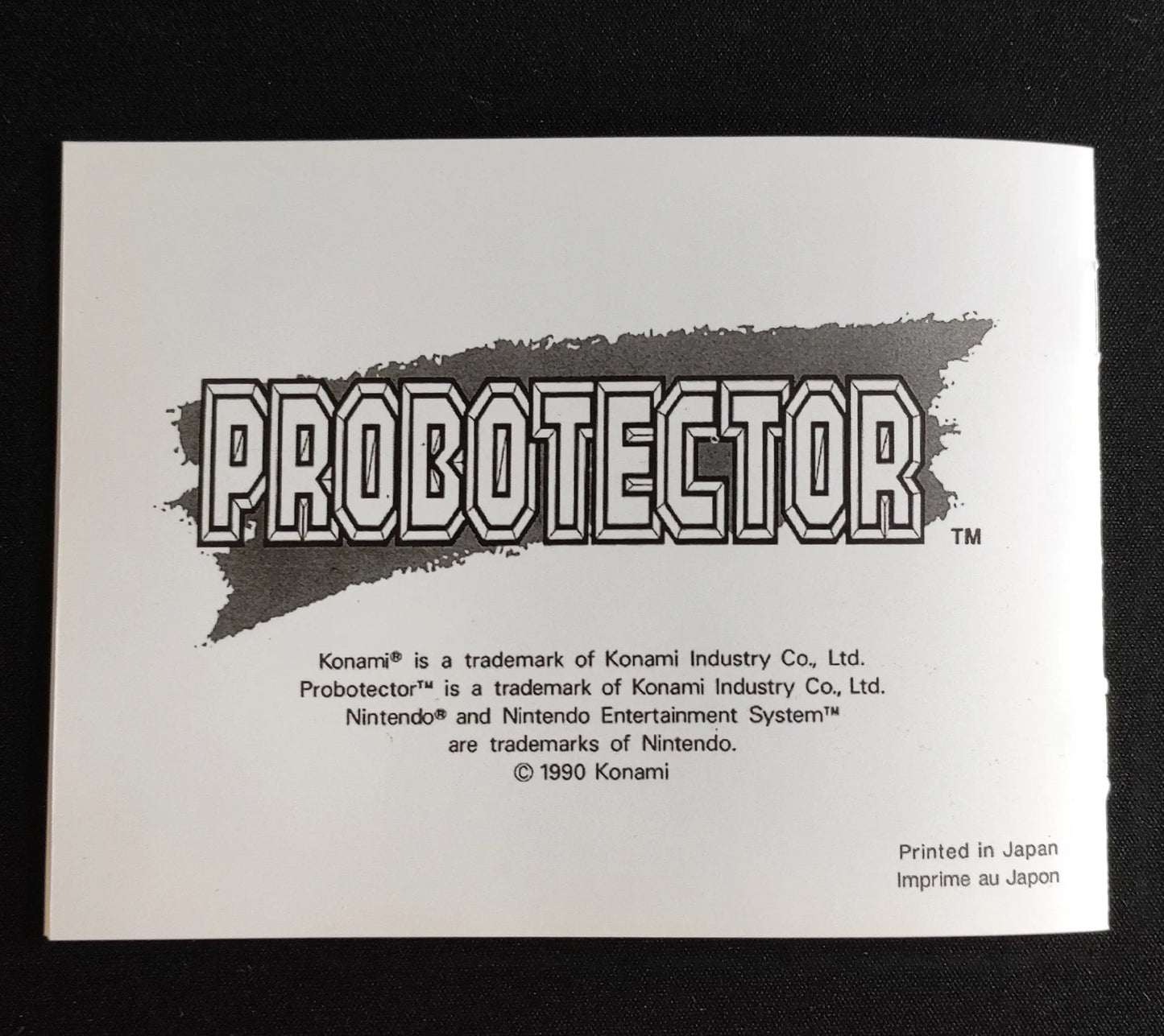 Notice Probotector NES - Français - - RGUNIVERSE STORE