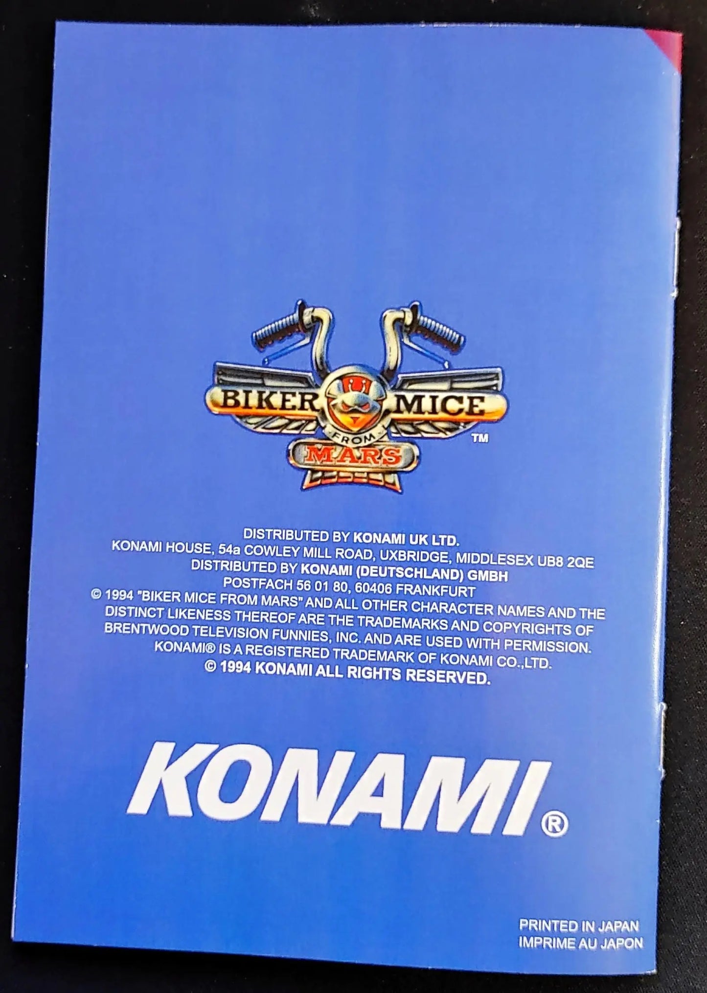 Notice Biker Mice from Mars - SNES - Français - - RGUNIVERSE STORE