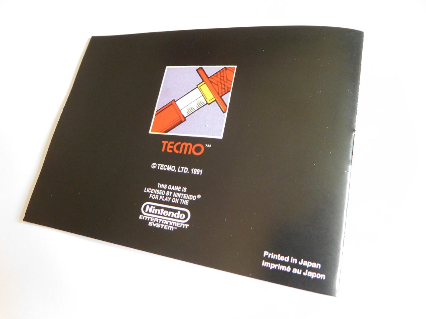 Notice Shadow Warrior NES - Français -