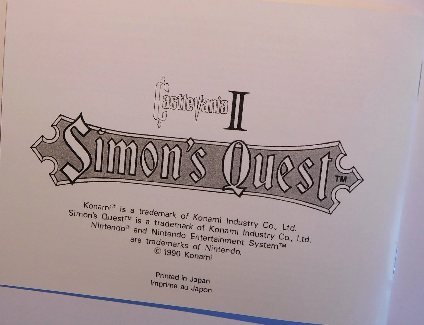 Notice Castlevania II: Simon's Quest NES - Français - - RGUNIVERSE STORE