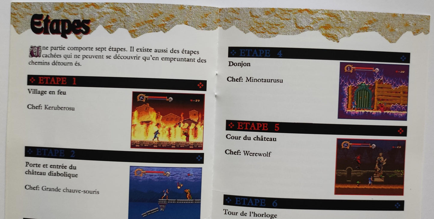 Notice Castlevania: Vampire's Kiss SNES - Français -