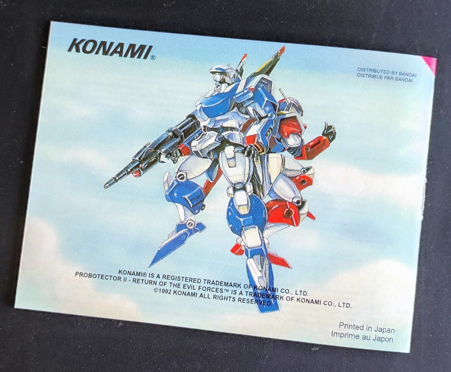 Notice Probotector II : Return of the Evil Forces pour NES, document en français avec instructions et illustrations.