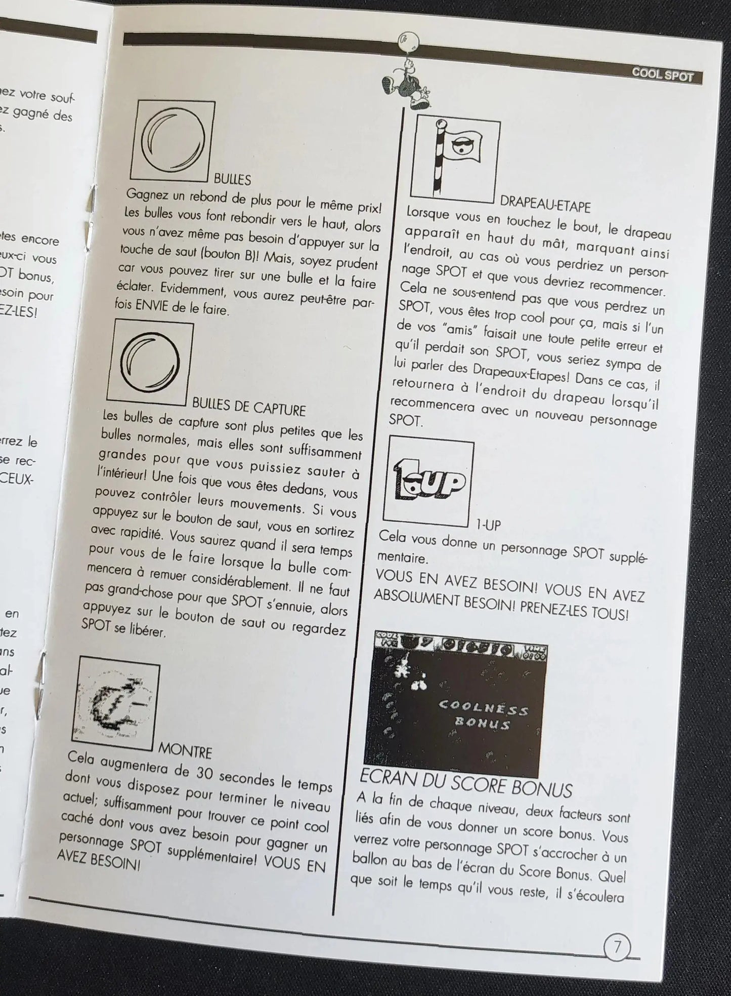 Notice Cool Spot - SNES - Français - - RGUNIVERSE STORE
