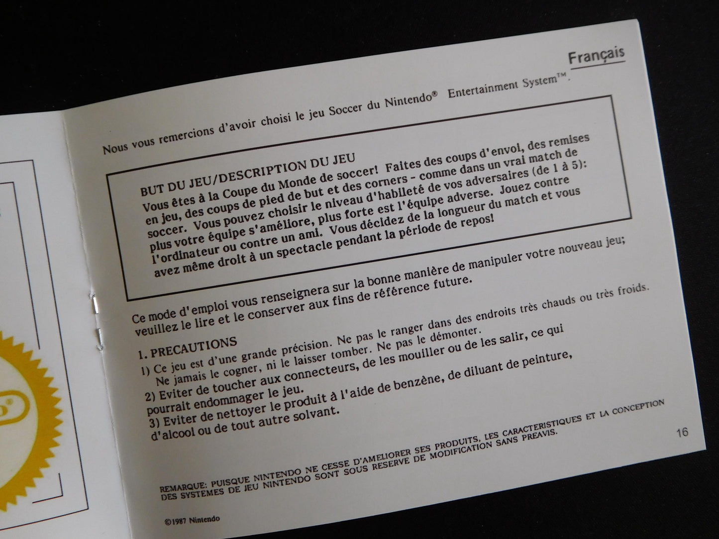 Notice Soccer - ASD - NES - Français/Anglais -