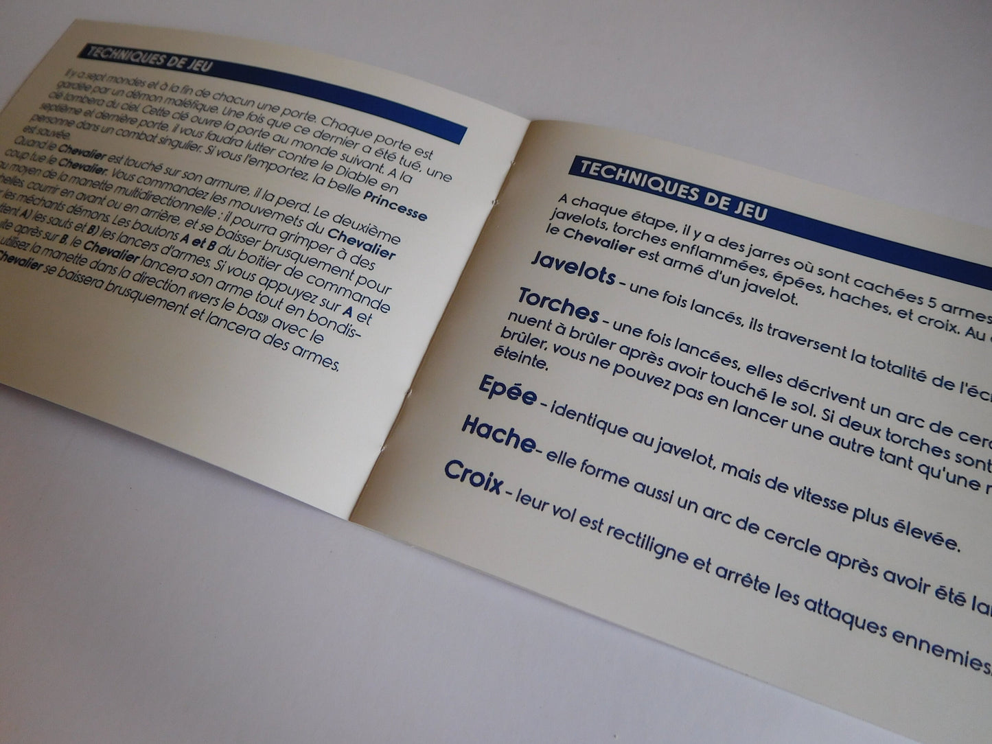 Notice Ghosts 'n Goblins NES - Français -