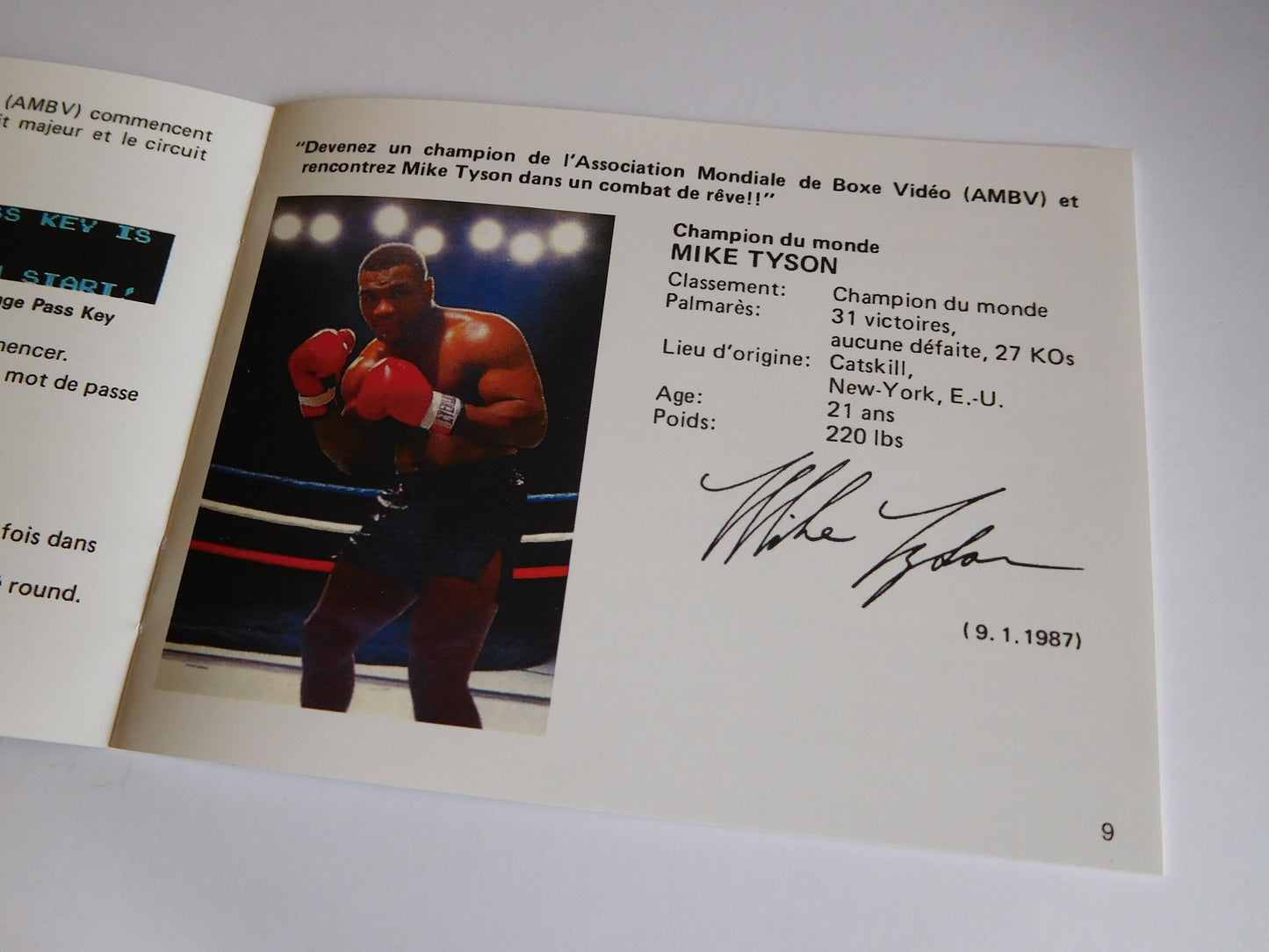 Notice Mike Tyson's Punch-Out!! NES - Français -