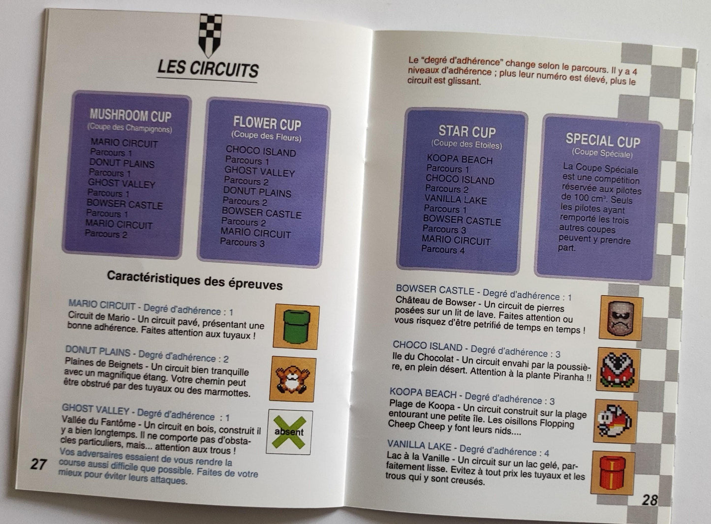 Notice Super Mario Kart SNES - Français -