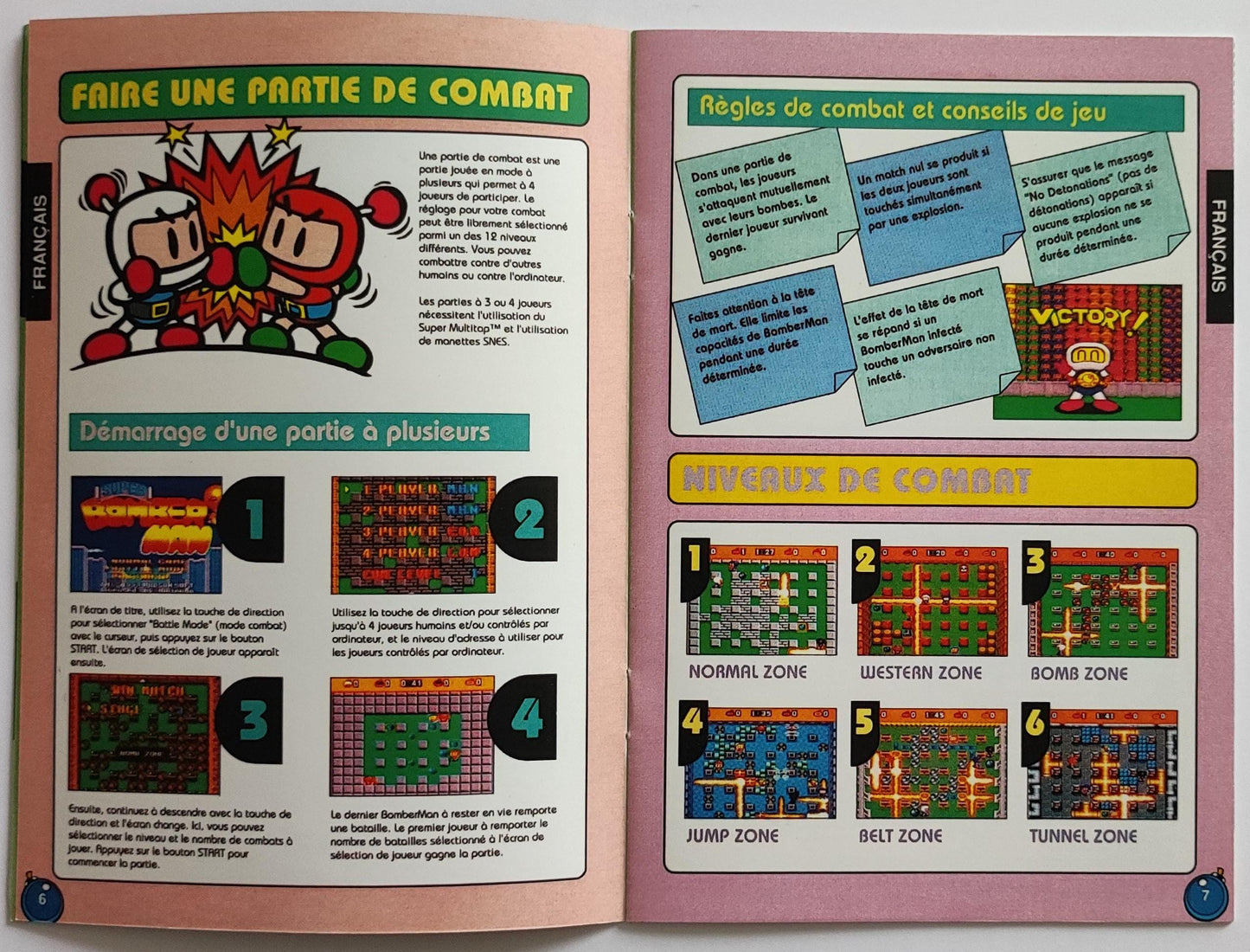 Notice Super Bomberman SNES - Français -