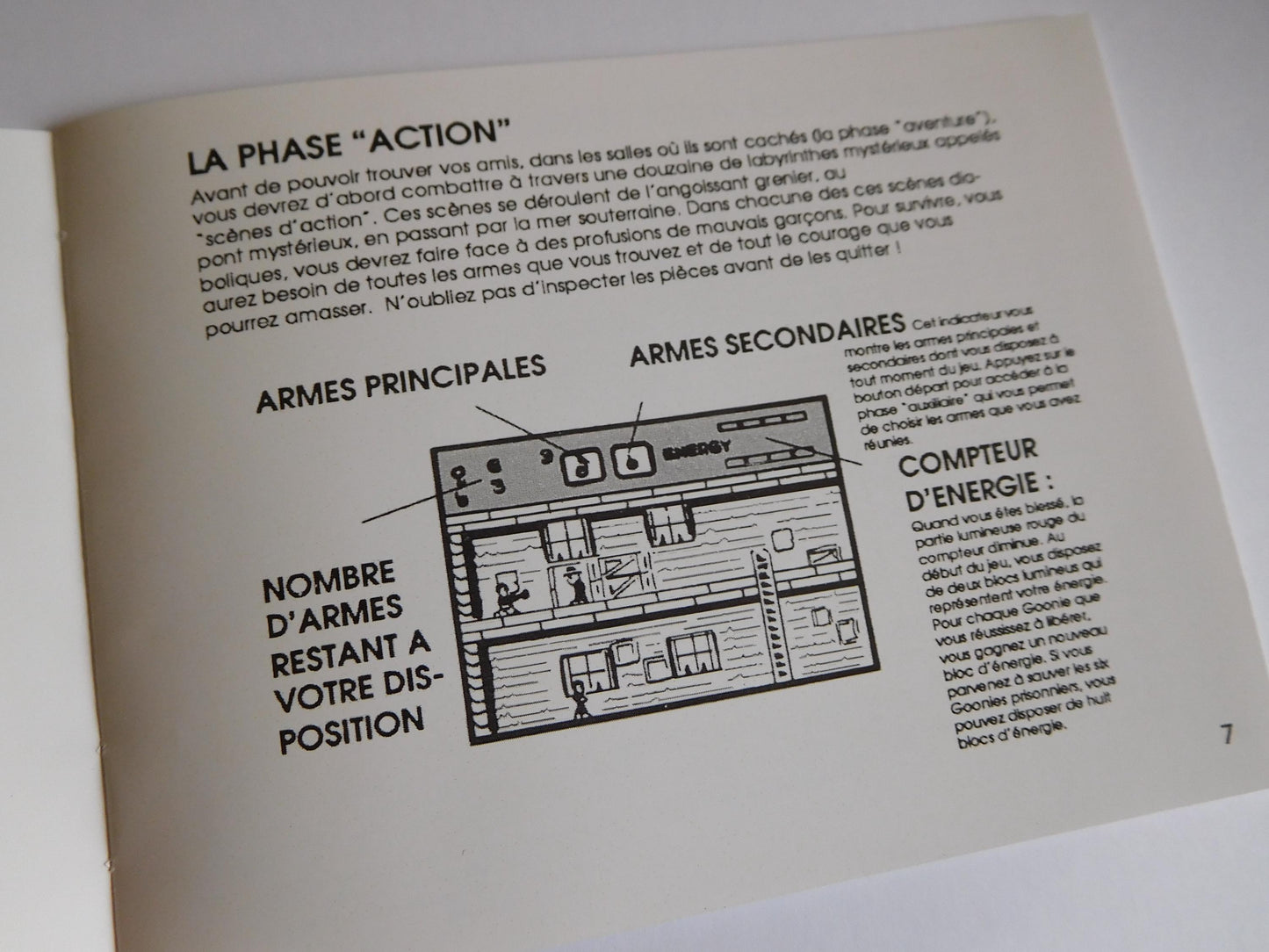 Notice The Goonies II NES - Français -