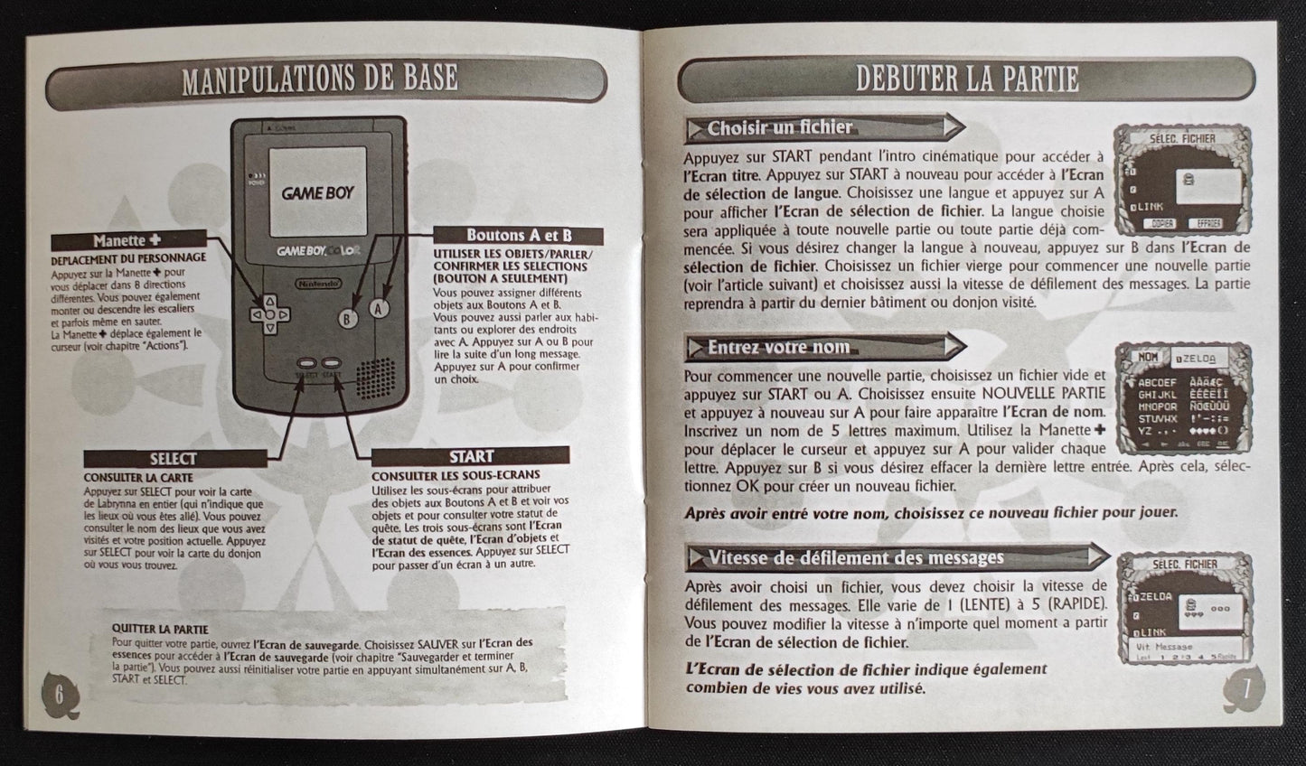 Notice The Legend of Zelda: Oracle of Ages - Game Boy - Français