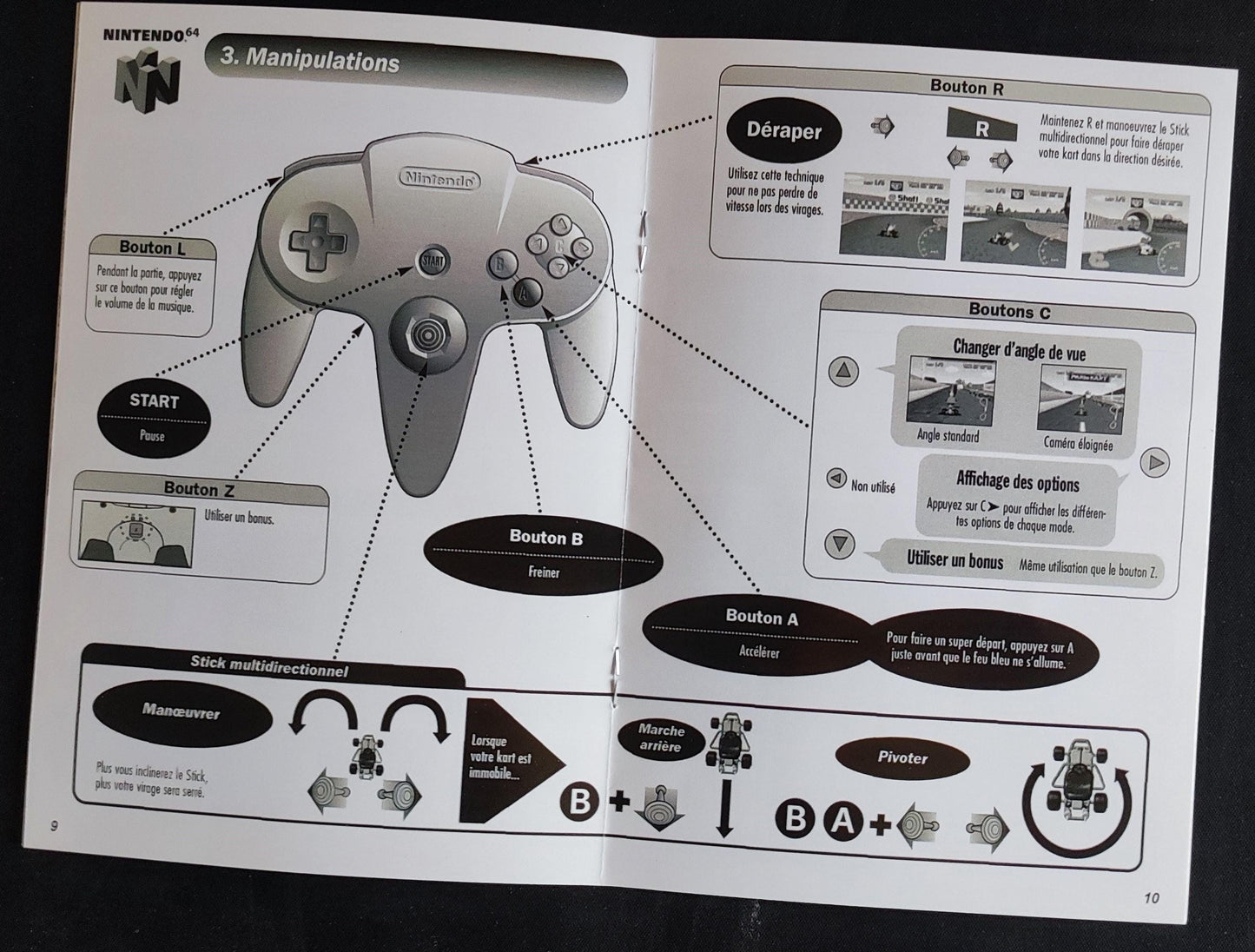 Notice Mario Kart 64 - N64 - Français