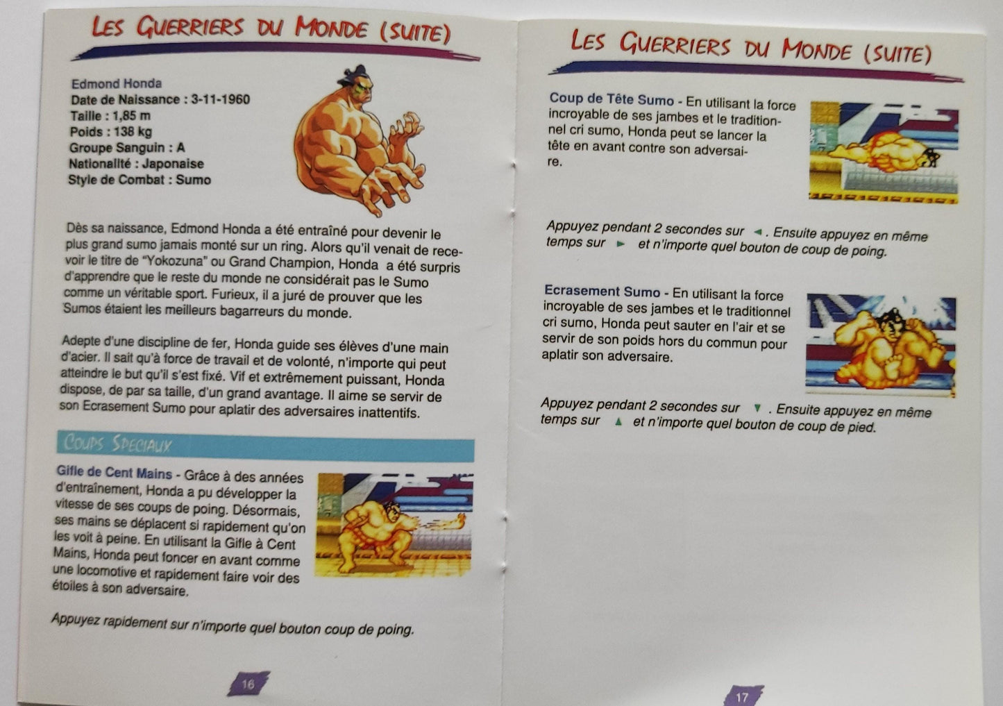 Notice Street Fighter II Turbo SNES - Français -