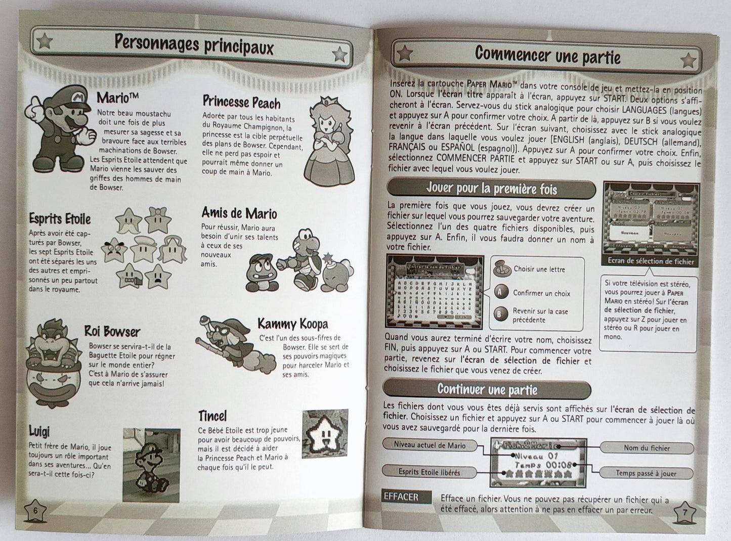 Notice Paper Mario - N64 - Français -