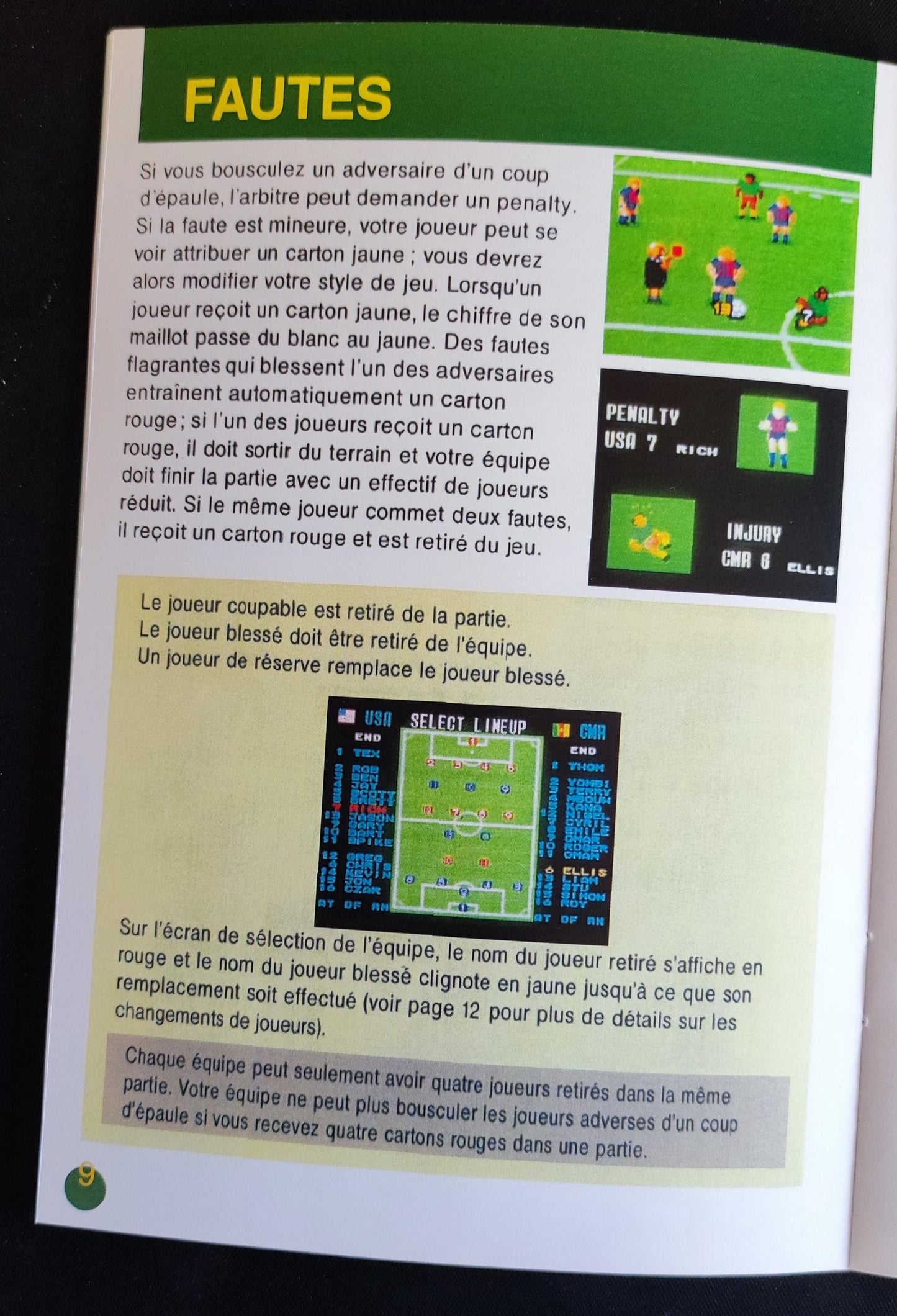 Notice Super Soccer - SNES - Français -