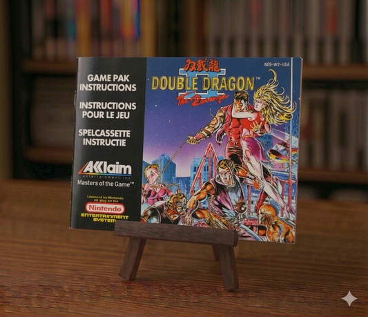 Jeu vidéo NES Double Dragon II: The Revenge en français, boîte avec artwork coloré et logo du jeu.