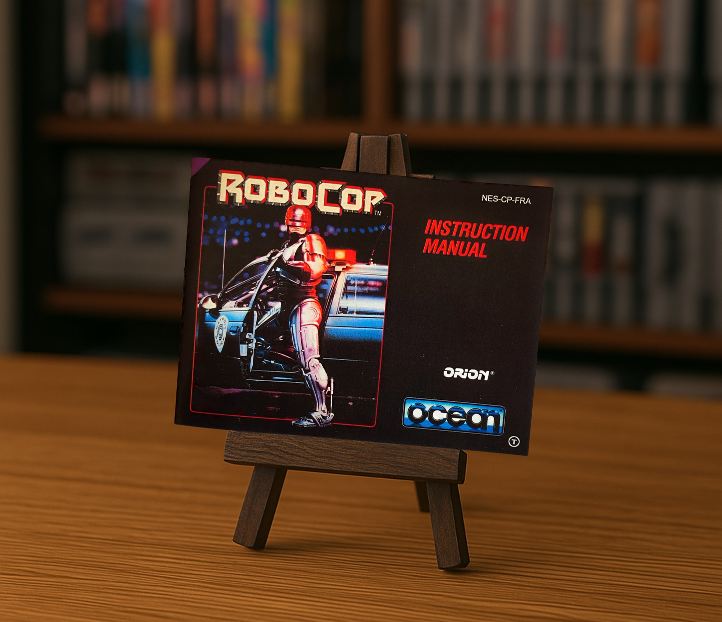 Notice RoboCop NES en français, illustrée avec le logo et l'image du personnage RoboCop, pour collectionneurs et fans de jeux vidéo.