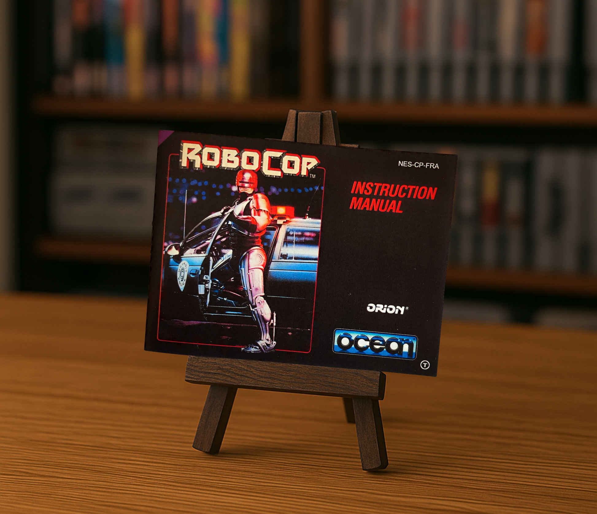 Notice RoboCop NES en français, illustrée avec le logo et l'image du personnage RoboCop, pour collectionneurs et fans de jeux vidéo.
