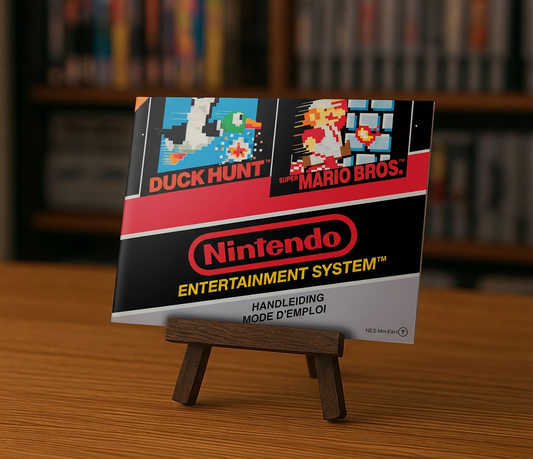 Affiche Notice Super Mario Bros et Duck Hunt NES en français, avec illustrations et instructions de jeu.