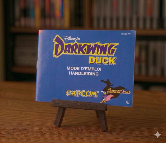 Jeu vidéo Darkwing Duck NES en français de Disney, développé par RGUNIVERSE STORE, affiché dans une image claire.