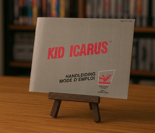 Notice en français et néerlandais pour le jeu NES Kid Icarus, image de la couverture ou du manuel du jeu.