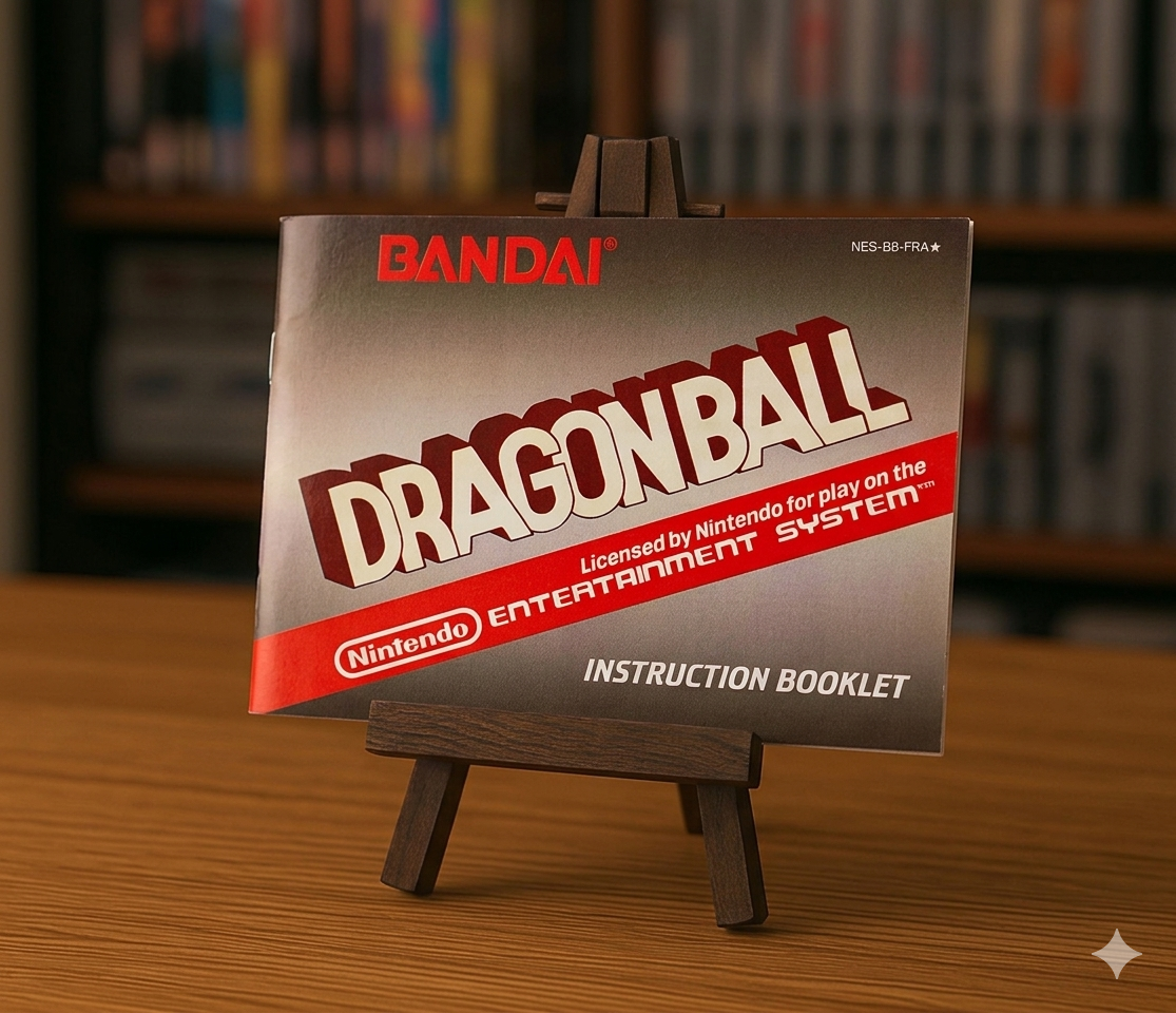 Notice du jeu vidéo Dragon Ball : Le Secret du Dragon pour NES en français, avec illustrations et instructions détaillées.