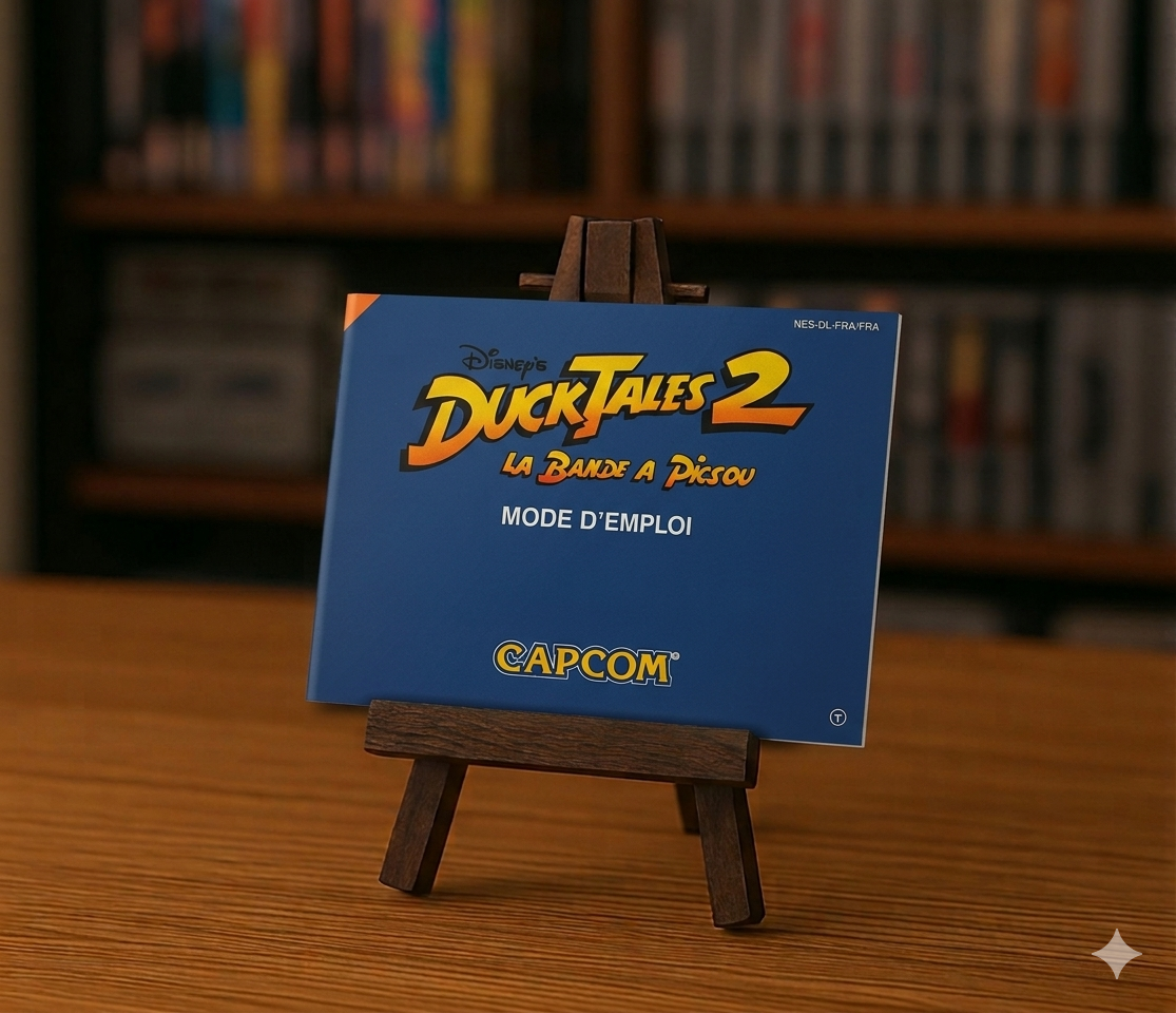 Notice du jeu vidéo DuckTales 2 pour NES en français, édition Nintendo avec illustration de Scrooge McDuck.