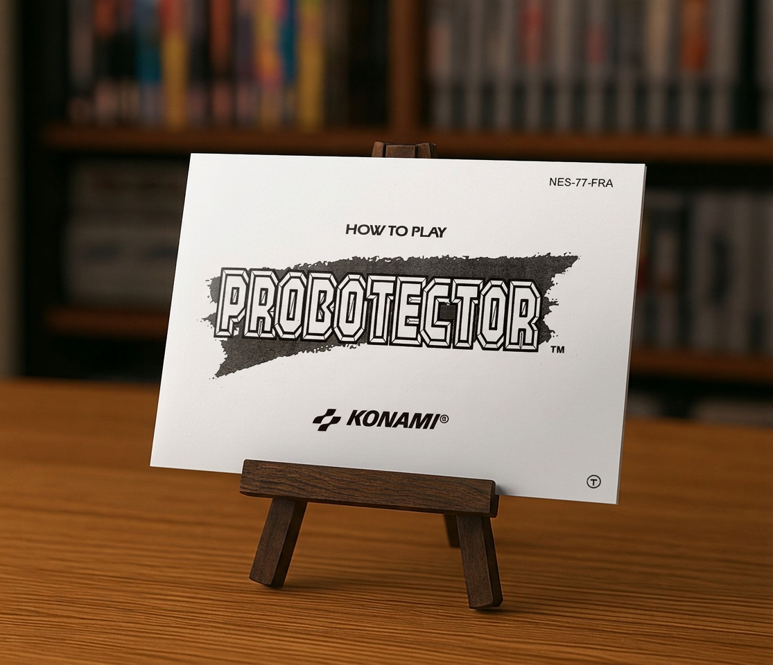 Notice Probotector NES en français avec texte et illustrations, compatible avec la console Nintendo Entertainment System.