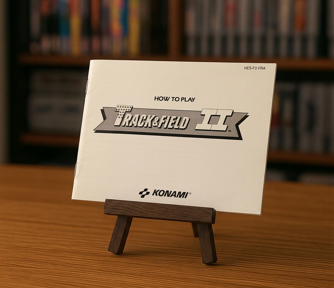 Capture d'écran du jeu vidéo Notice International Track & Field 2 pour NES, affichant l'écran de sélection en français.