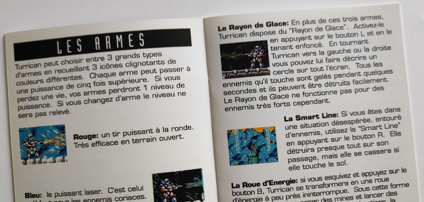 Notice Super Turrican SNES - Français -