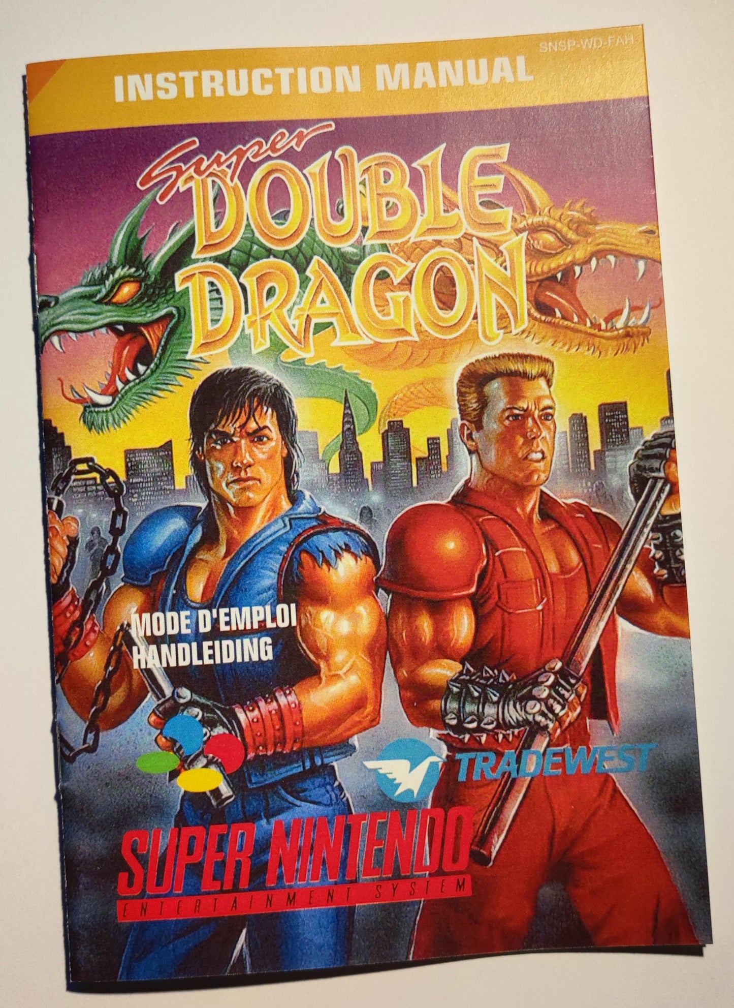 Notice Super Double Dragon SNES - Français -