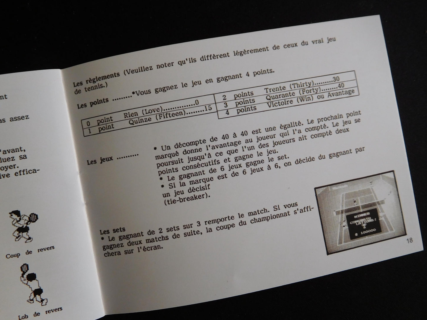 Notice Tennis - ASD - NES - Français/Anglais -