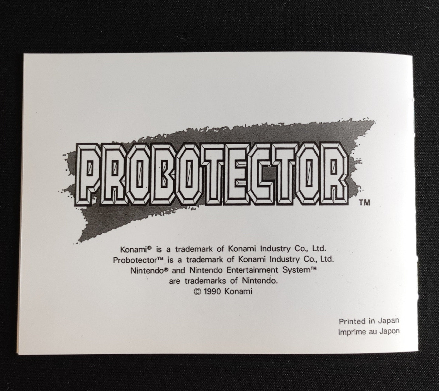 Notice Probotector NES - Français -