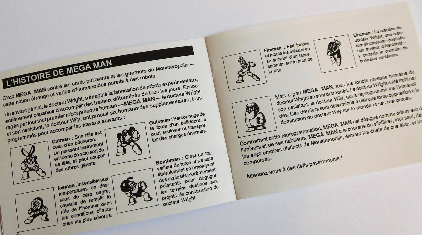 Notice Megaman NES - Français -