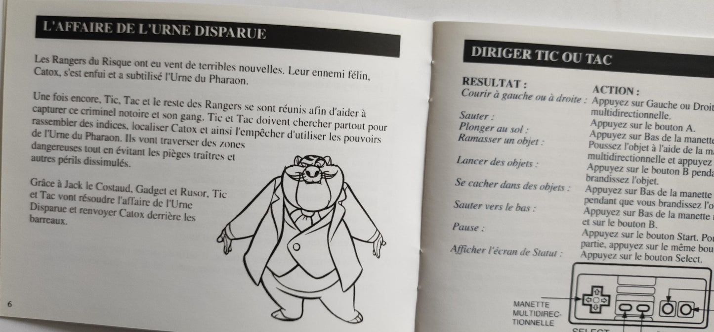 Notice Disney's Chip'n Dale: Rescue Rangers 2 NES - Français -