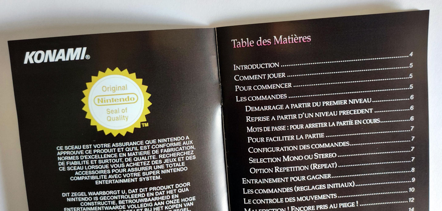 Notice Prince of Persia SNES - Français -