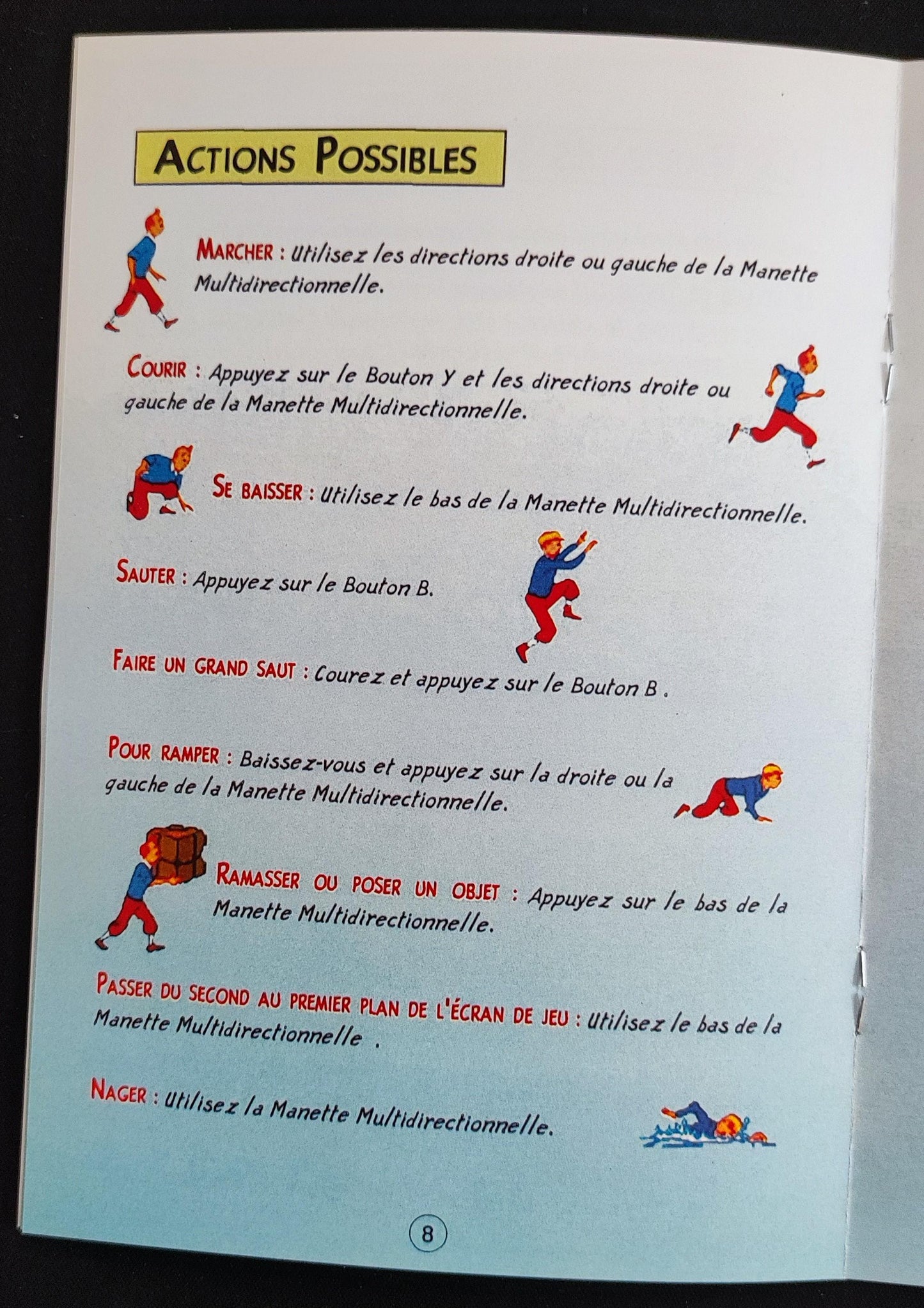 Notice Tintin au Tibet - SNES - Français -