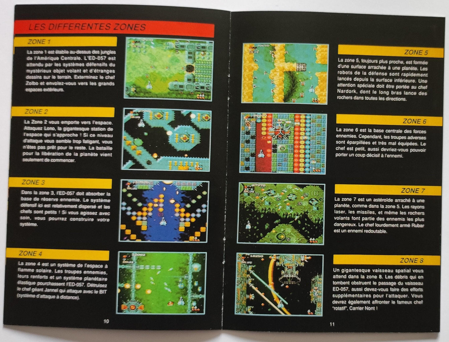 Notice Super Aleste SNES - Français -