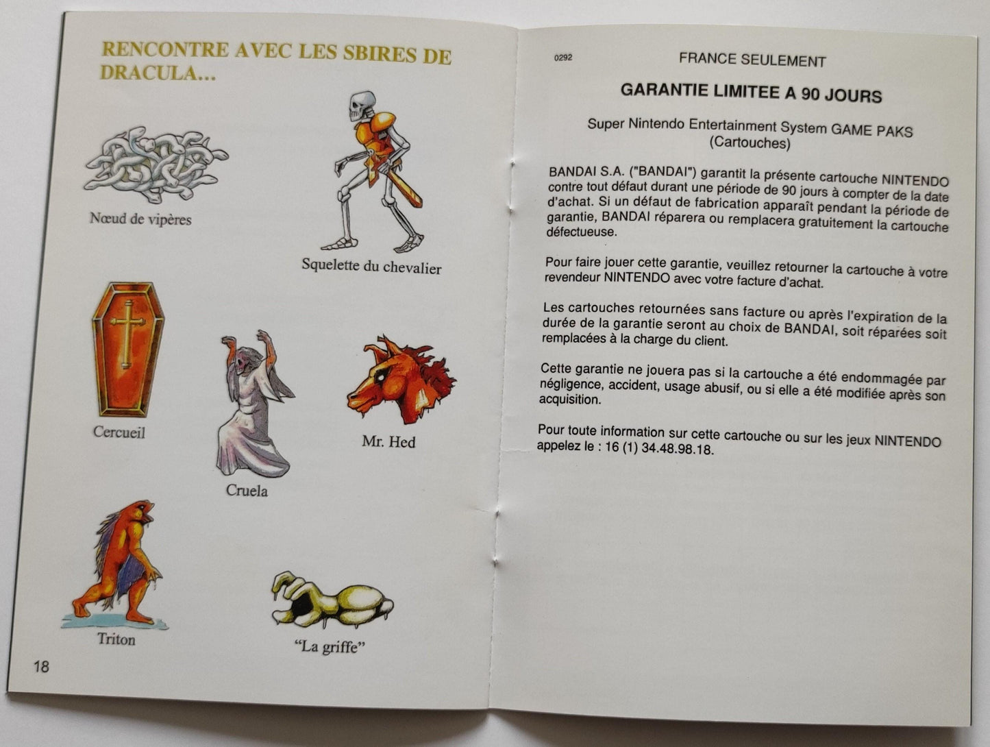 Notice Super Castlevania IV SNES - Français -