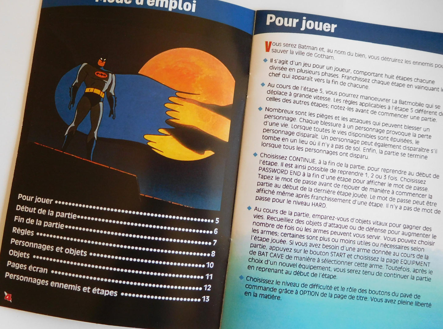 Notice The Adventures of Batman & Robin - SNES - Français -