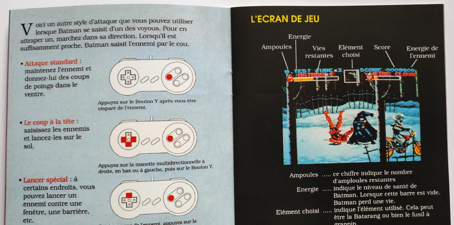 Notice Batman Returns SNES - Français -