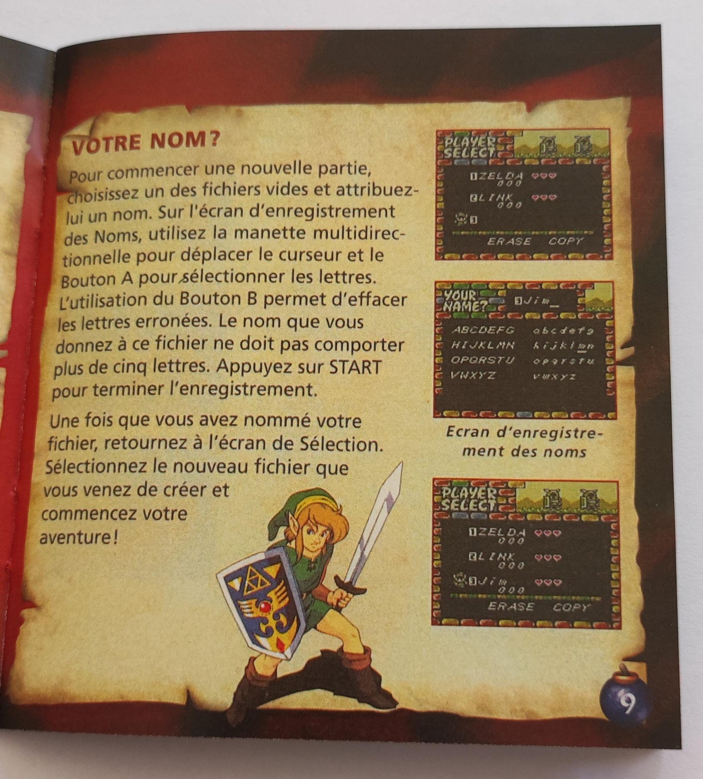 Notice The Legend of Zelda: Link's Awakening - Game Boy - Français