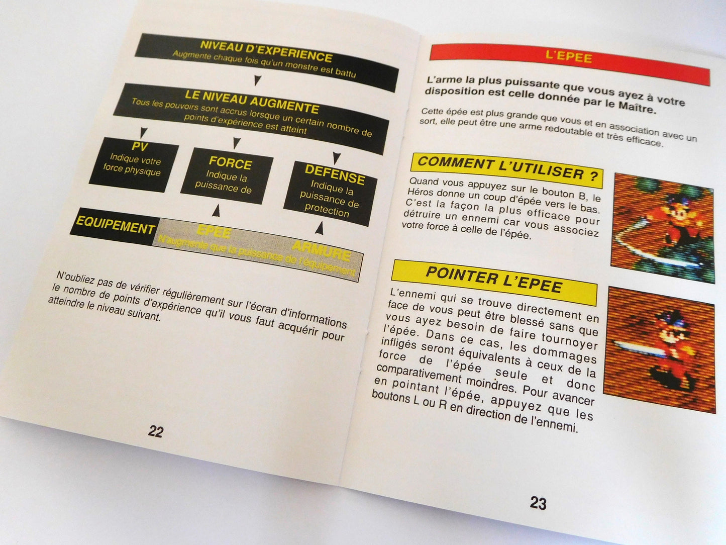 Notice Soul Blazer SNES - Français -