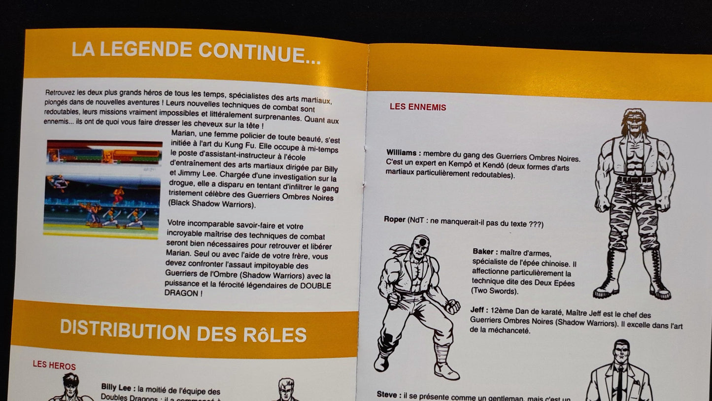 Notice Super Double Dragon SNES - Français -