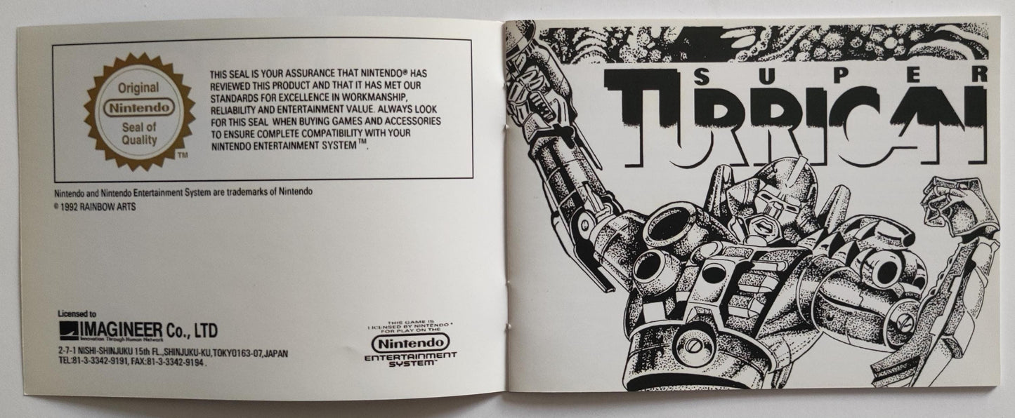 Notice Super Turrican NES - Français -