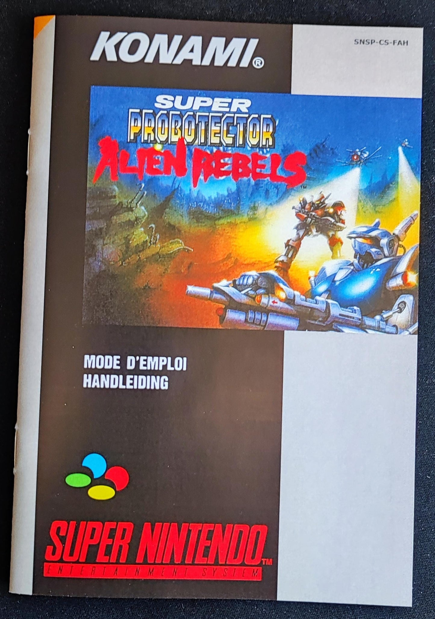 Notice Super Probotector: Alien Rebels SNES - Français -