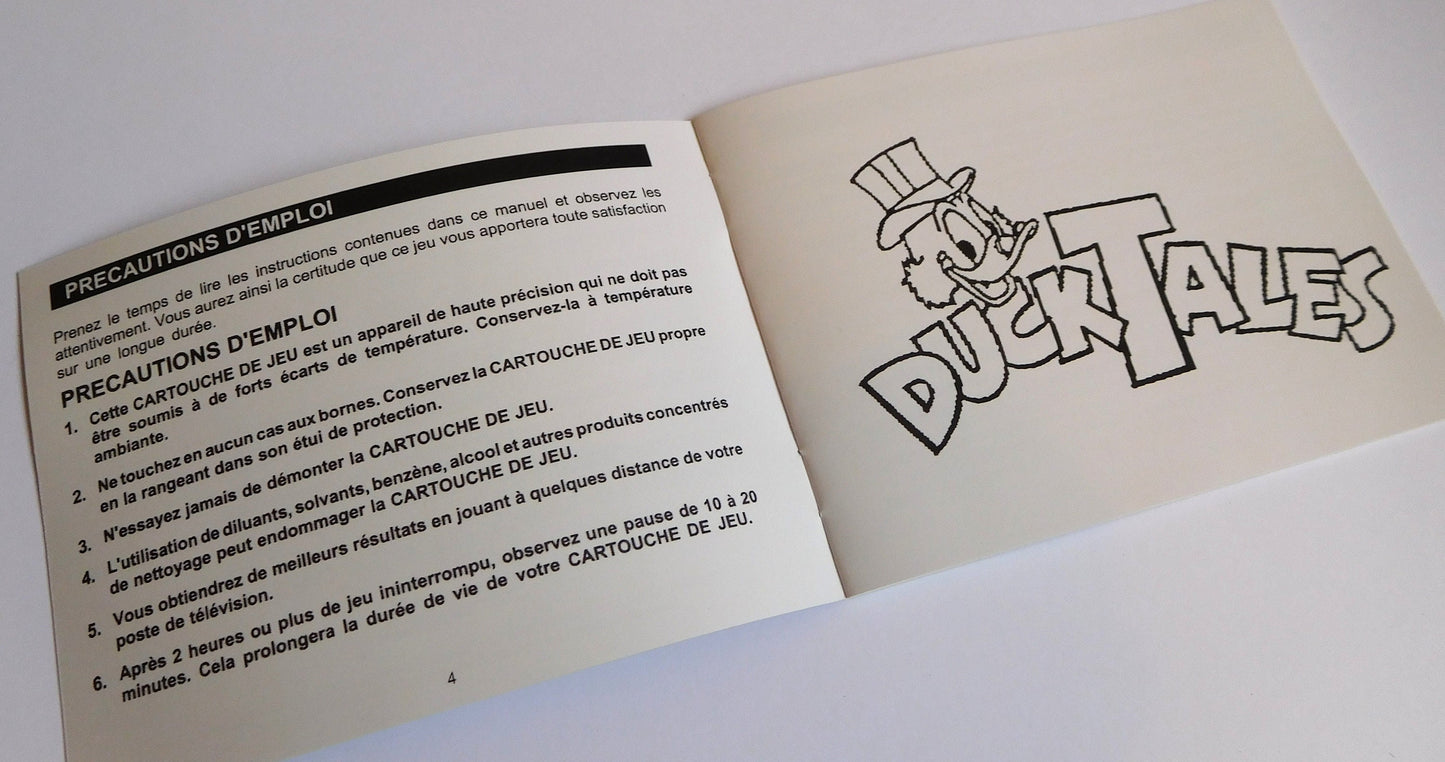 Notice Disney's DuckTales NES - Français -