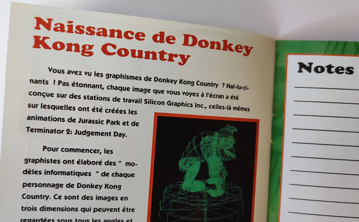 Notice Donkey Kong Country SNES - Français -