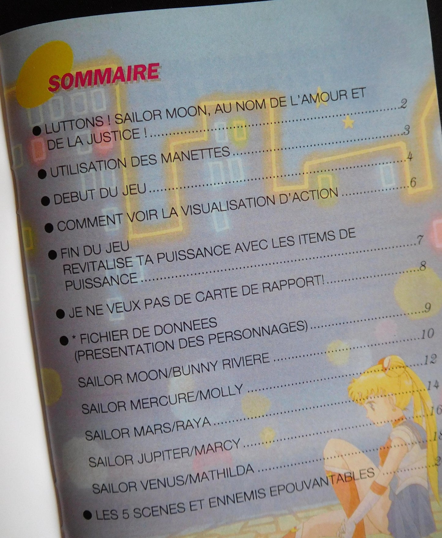 Notice Sailor Moon SNES - Français -