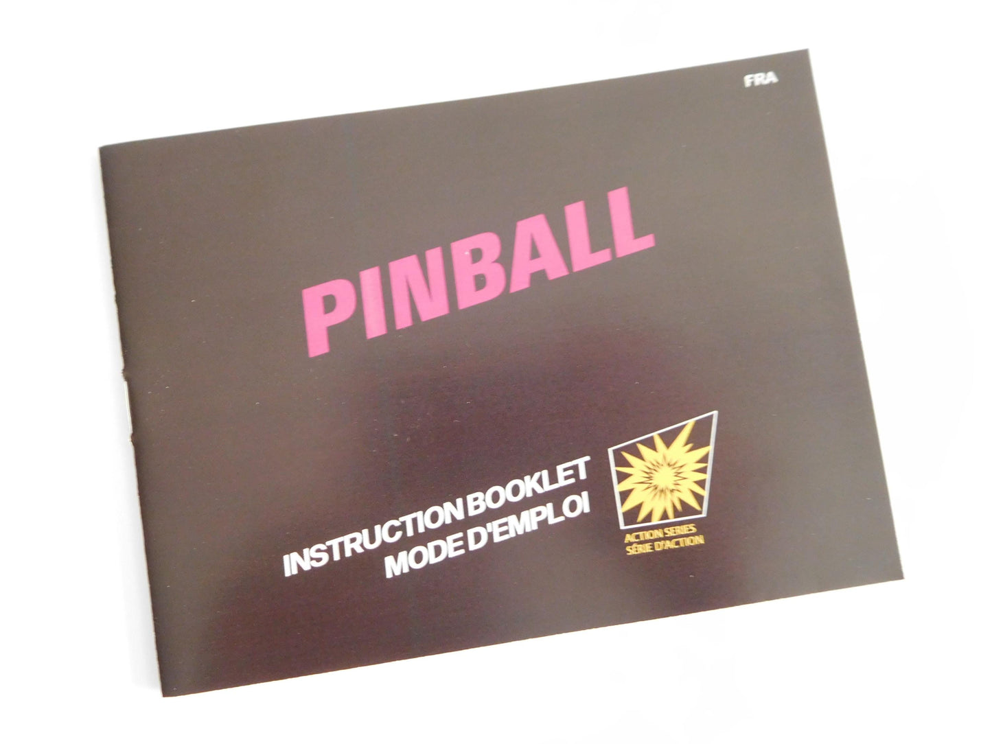 Notice Pinball - ASD - NES - Français/Anglais -